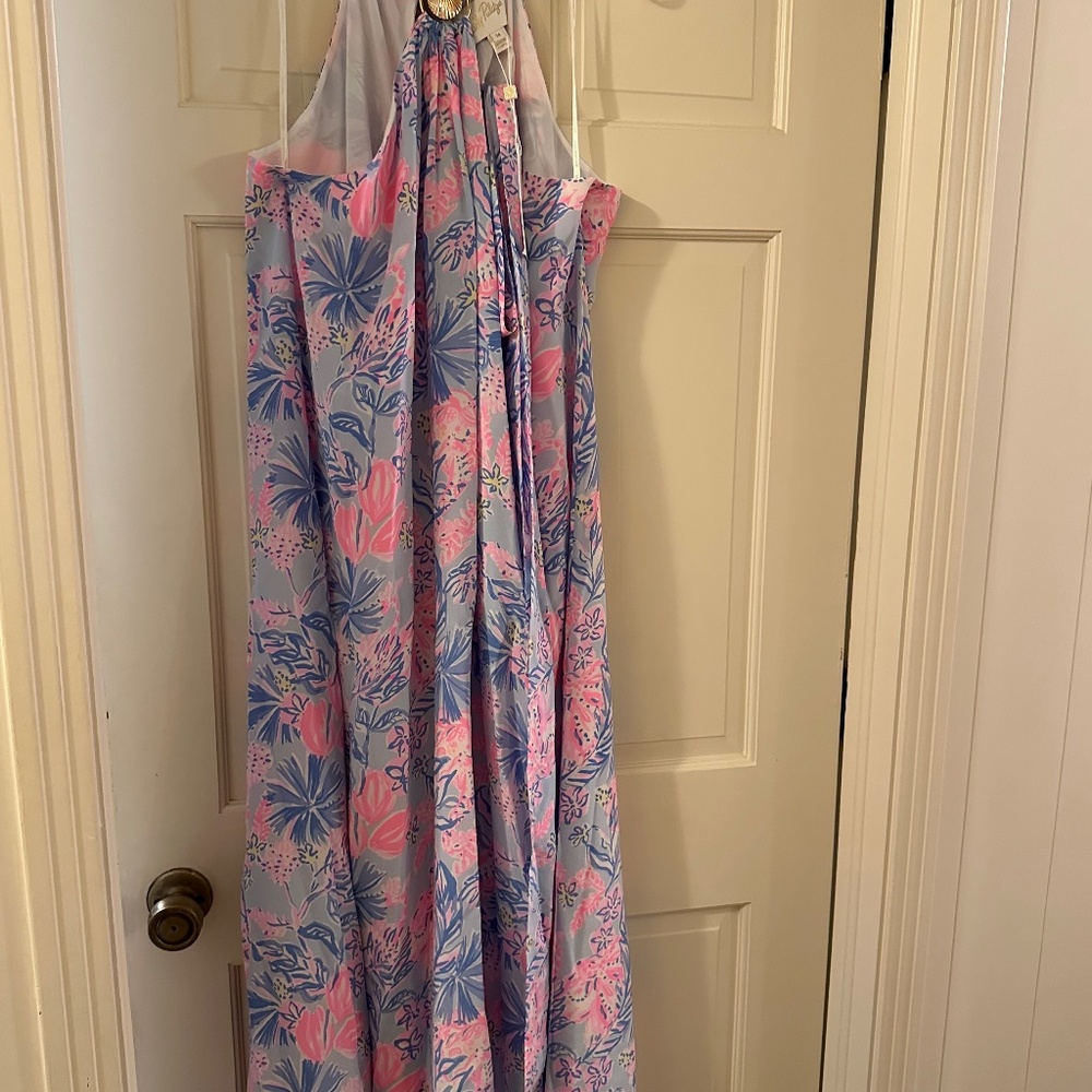 New Lilly Pulitzer Clairabel silk maxi dress